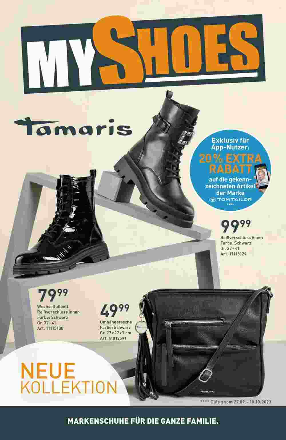 MyShoes Flugblatt (ab 26.09.2023) - Angebote und Prospekt - Seite 1