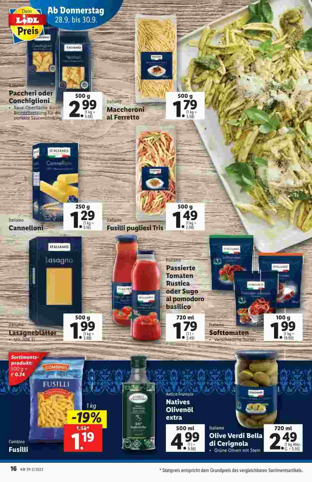 Lidl Flugblatt (ab 27.09.2023) - Angebote und Prospekt - Seite 16