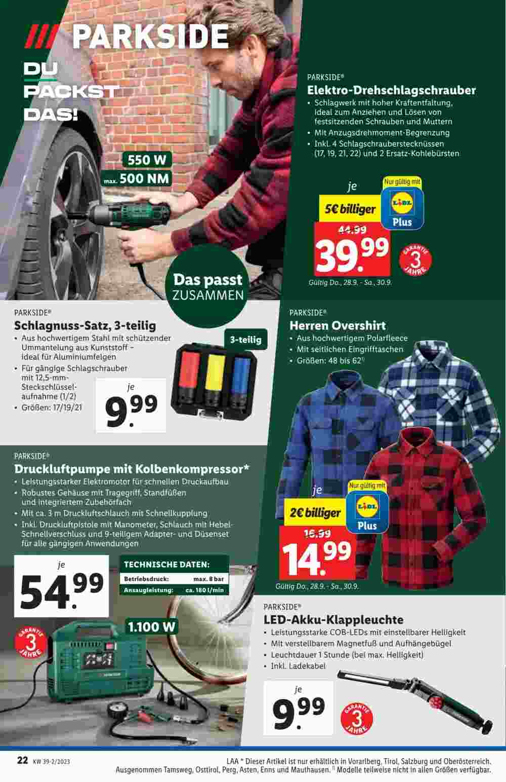 Lidl Flugblatt (ab 27.09.2023) - Angebote und Prospekt - Seite 22