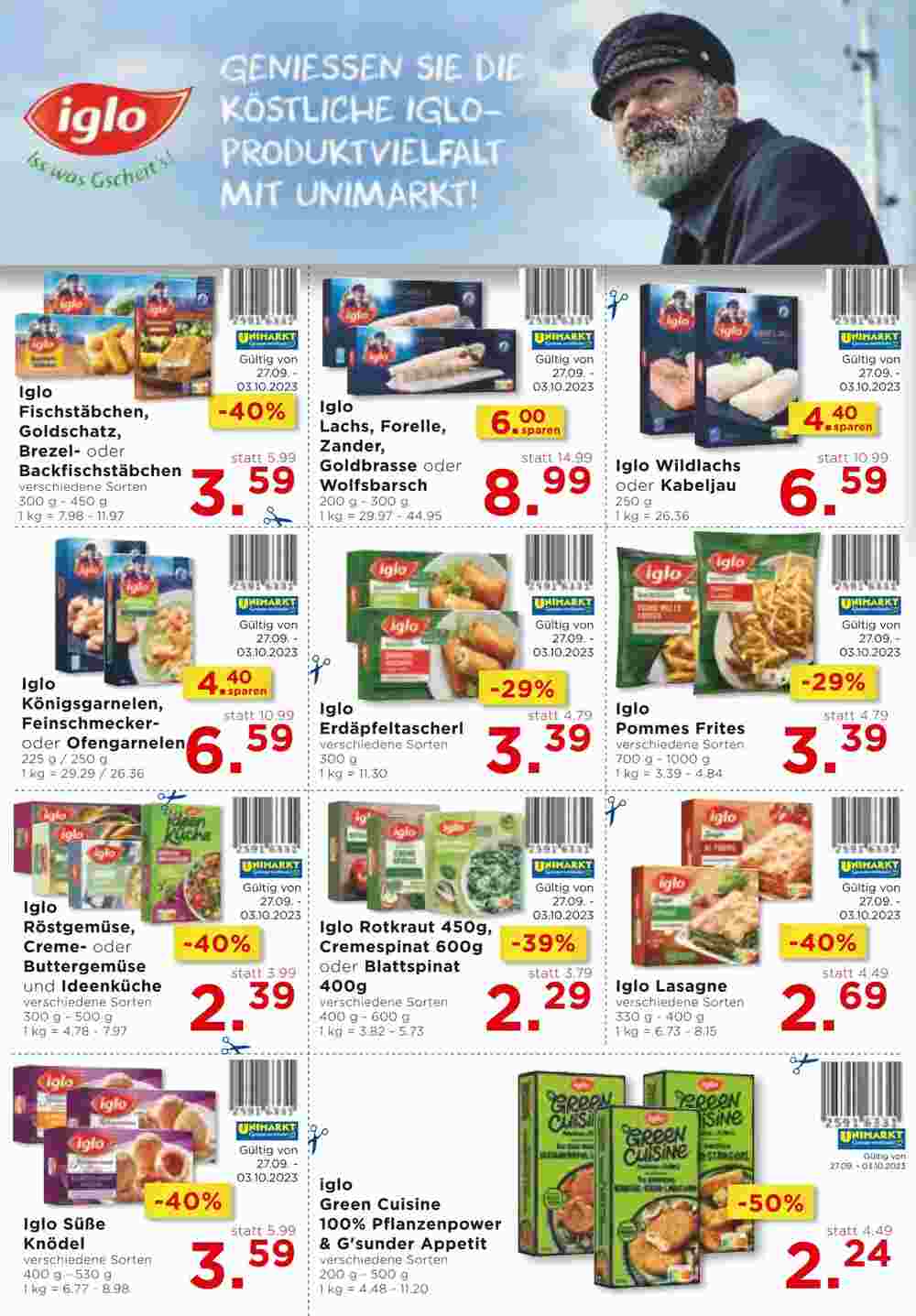 Unimarkt Flugblatt (ab 27.09.2023) - Angebote und Prospekt - Seite 8