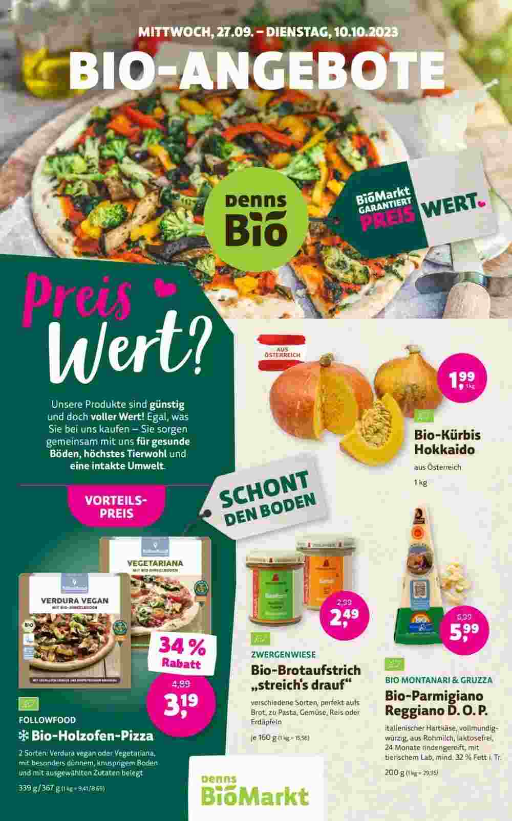 Denn's Biomarkt Flugblatt (ab 27.09.2023) - Angebote und Prospekt - Seite 1