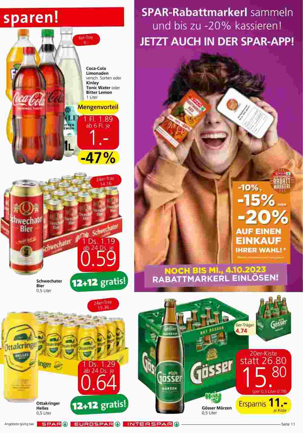 Spar Flugblatt (ab 27.09.2023) - Angebote und Prospekt - Seite 11