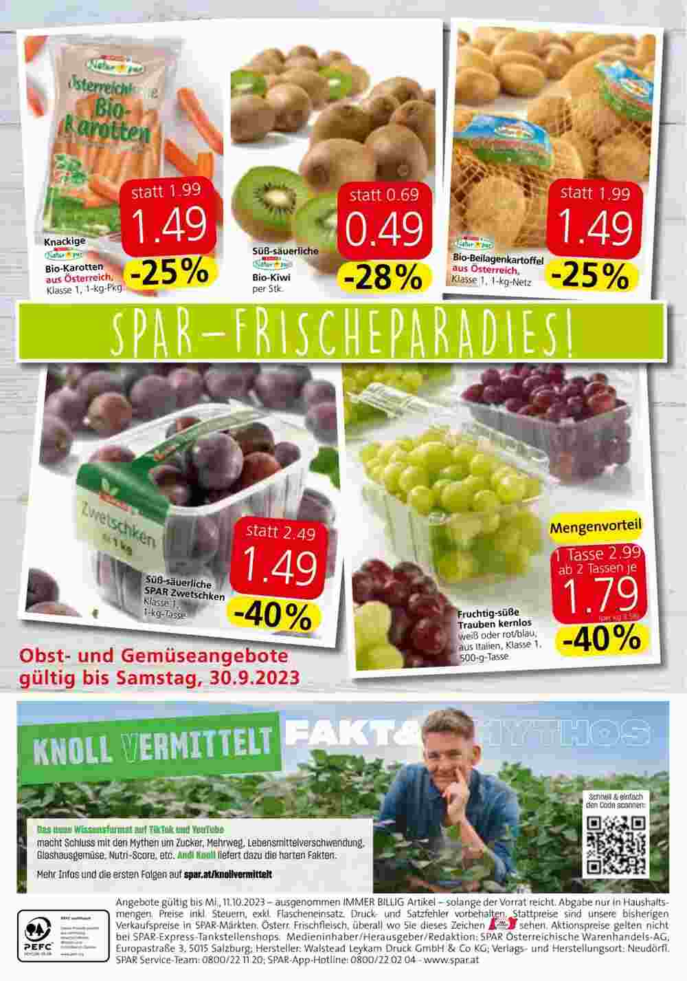 Spar Flugblatt (ab 27.09.2023) - Angebote und Prospekt - Seite 20