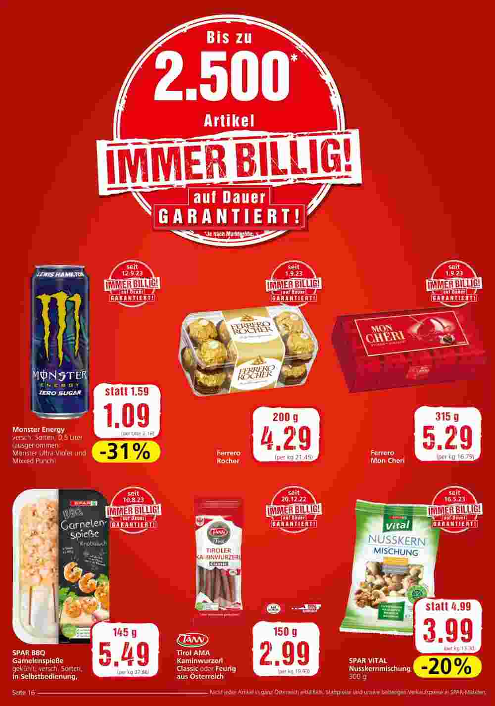 Spar Flugblatt (ab 28.09.2023) - Angebote und Prospekt - Seite 16