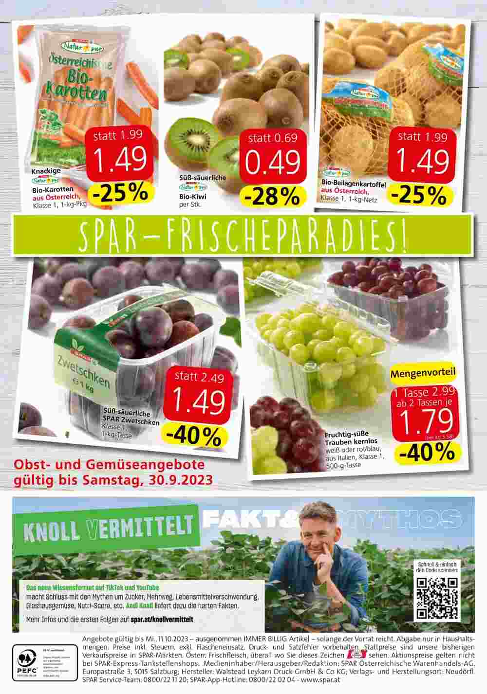 Spar Flugblatt (ab 28.09.2023) - Angebote und Prospekt - Seite 20