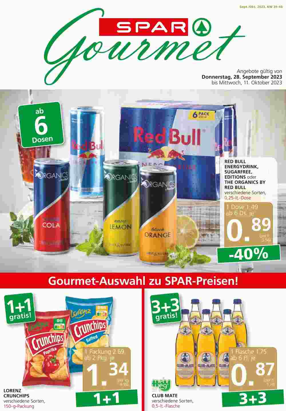 SPAR Gourmet Flugblatt (ab 28.09.2023) - Angebote und Prospekt - Seite 1