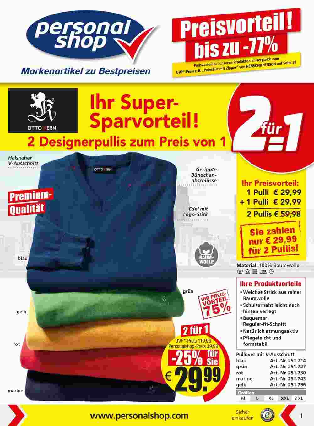 Personalshop Flugblatt (ab 30.09.2023) - Angebote und Prospekt - Seite 1