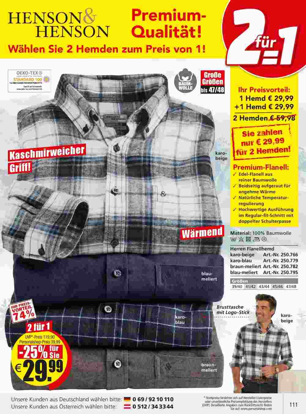 Personalshop Flugblatt (ab 30.09.2023) - Angebote und Prospekt - Seite 111