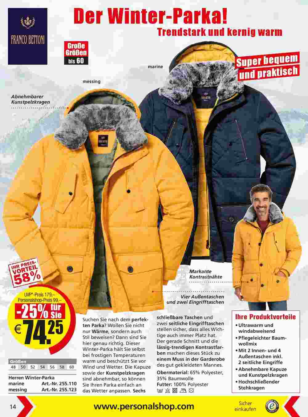 Personalshop Flugblatt (ab 30.09.2023) - Angebote und Prospekt - Seite 14