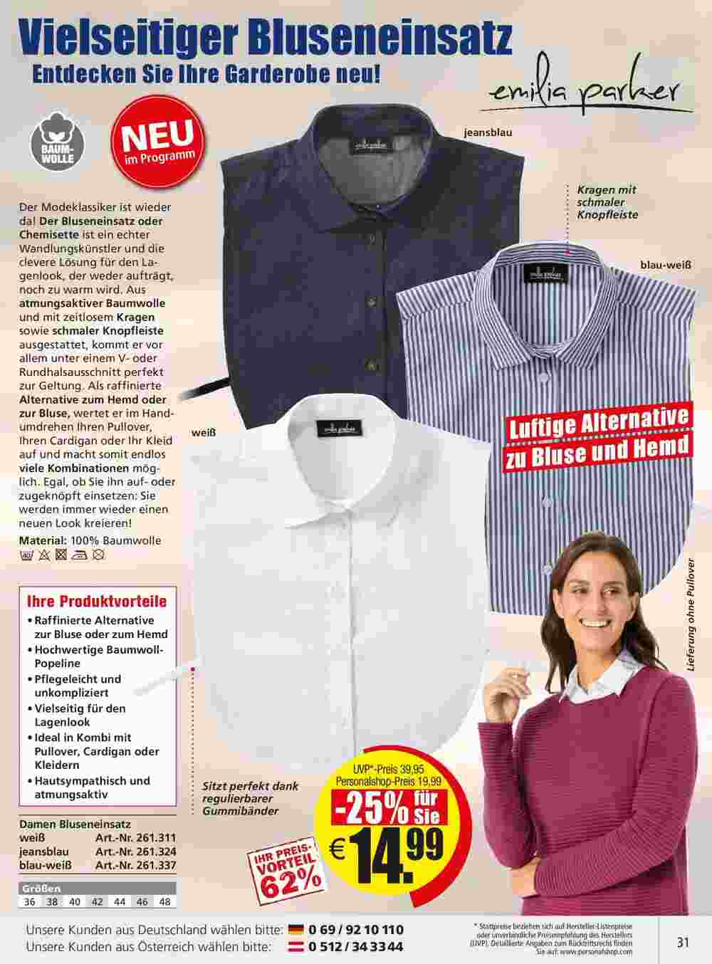 Personalshop Flugblatt (ab 30.09.2023) - Angebote und Prospekt - Seite 31