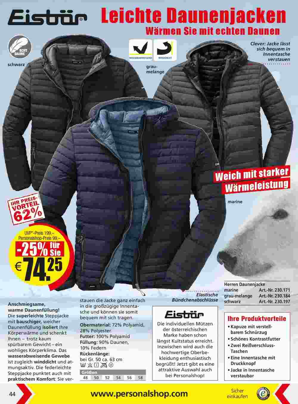 Personalshop Flugblatt (ab 30.09.2023) - Angebote und Prospekt - Seite 44