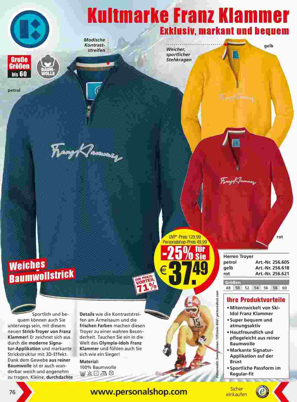 Personalshop Flugblatt (ab 30.09.2023) - Angebote und Prospekt - Seite 76