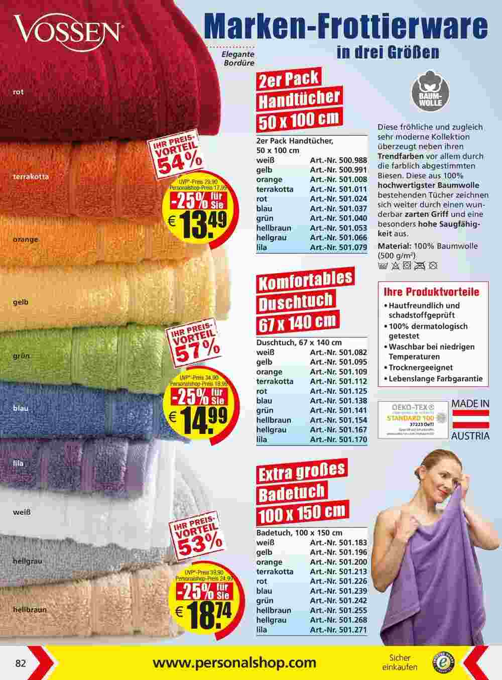 Personalshop Flugblatt (ab 30.09.2023) - Angebote und Prospekt - Seite 82