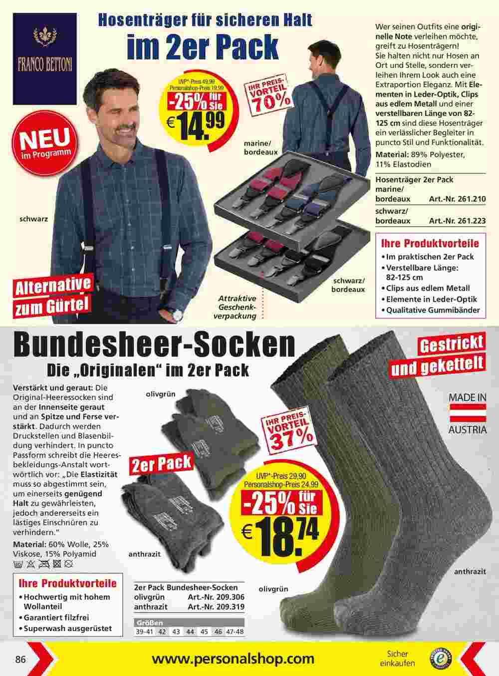 Personalshop Flugblatt (ab 30.09.2023) - Angebote und Prospekt - Seite 86