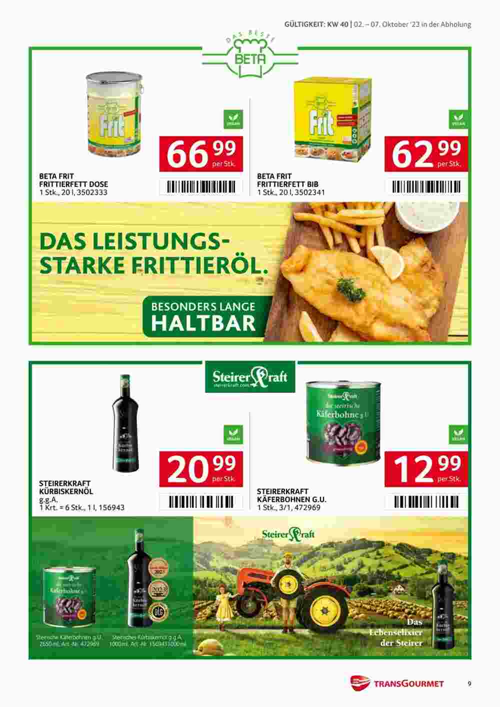 Transgourmet Flugblatt (ab 01.10.2023) - Angebote und Prospekt - Seite 9