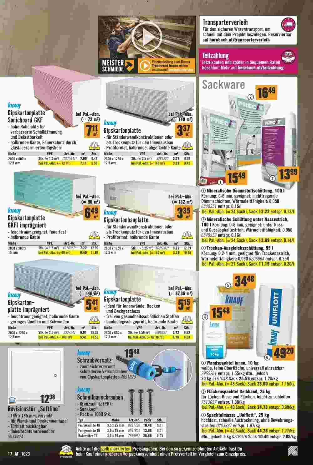 Hornbach Flugblatt (ab 01.10.2023) - Angebote und Prospekt - Seite 17