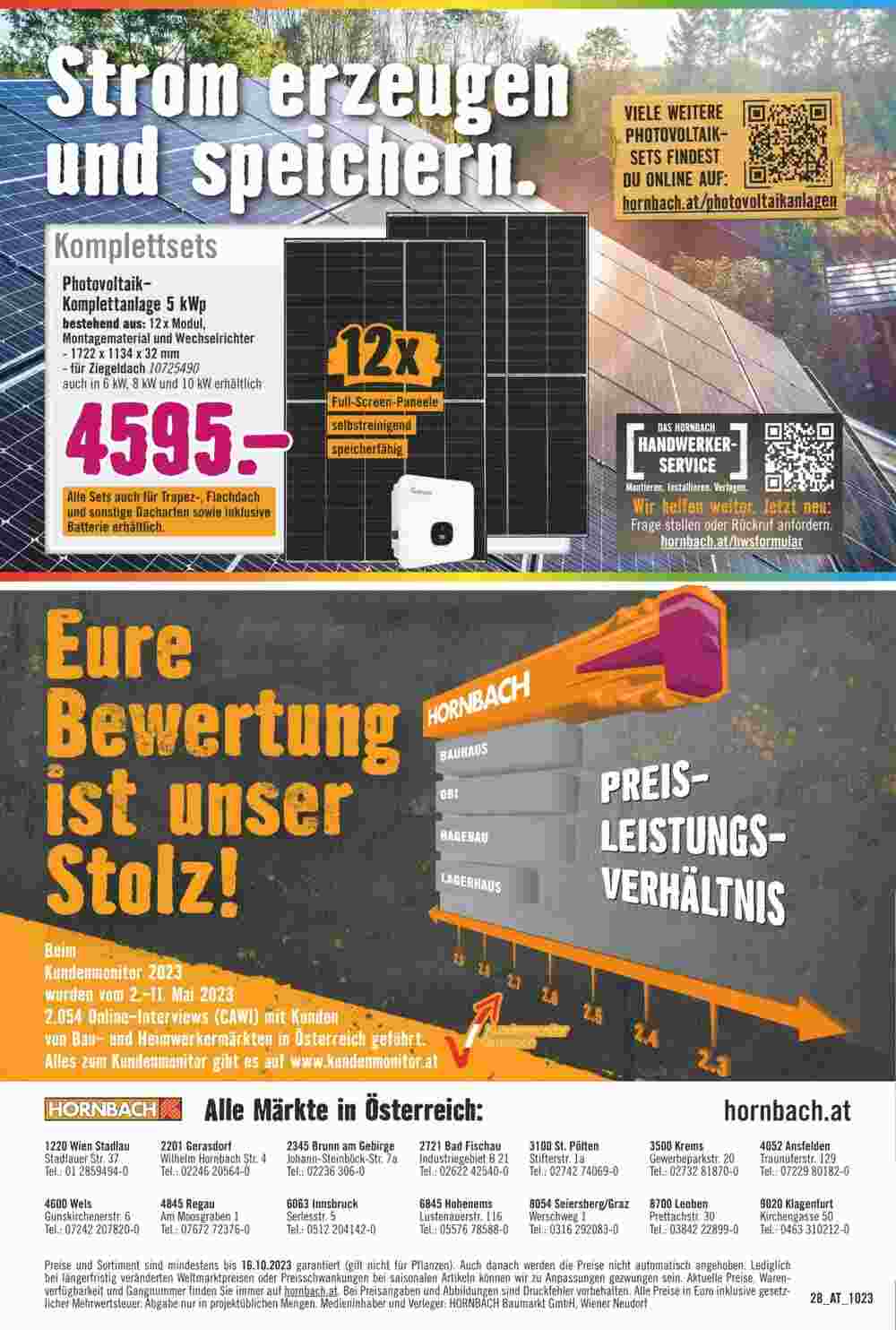 Hornbach Flugblatt (ab 01.10.2023) - Angebote und Prospekt - Seite 28