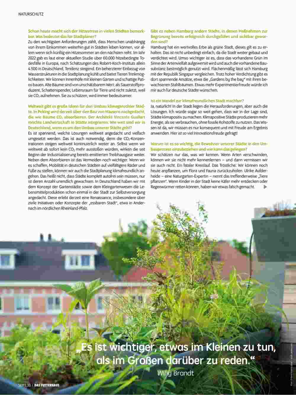 Das Futterhaus Flugblatt (ab 01.10.2023) - Angebote und Prospekt - Seite 38