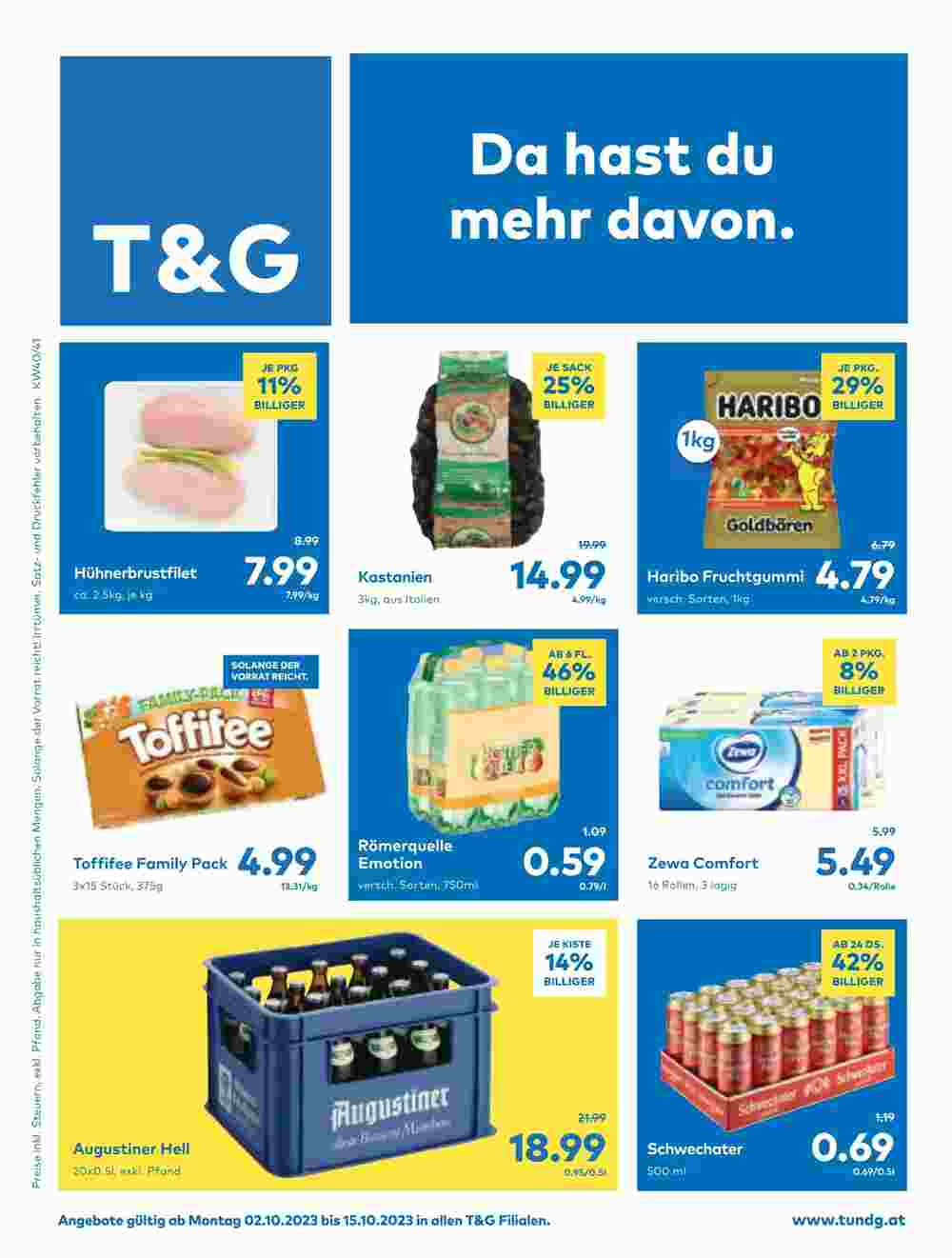 T&G Flugblatt (ab 02.10.2023) - Angebote und Prospekt - Seite 1