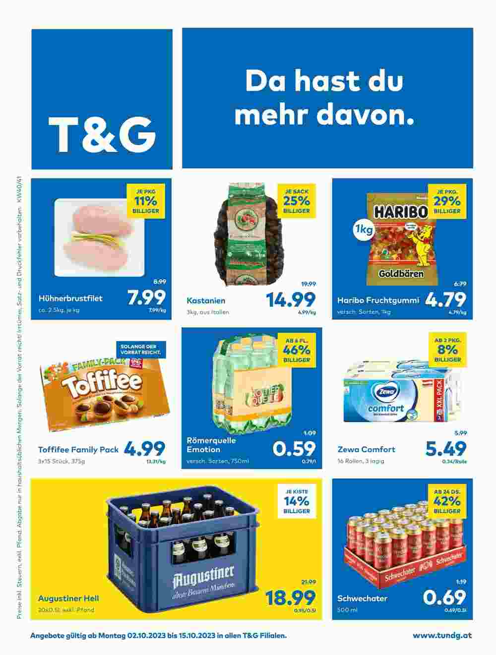 T&G Flugblatt (ab 02.10.2023) - Angebote und Prospekt - Seite 1