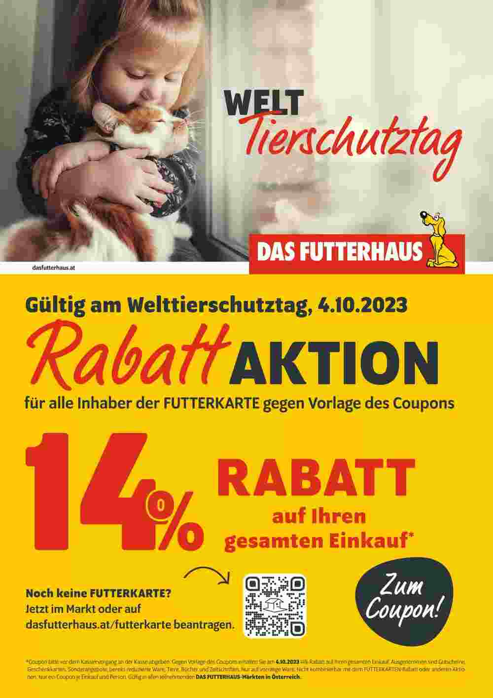 Das Futterhaus Flugblatt (ab 02.10.2023) - Angebote und Prospekt - Seite 1