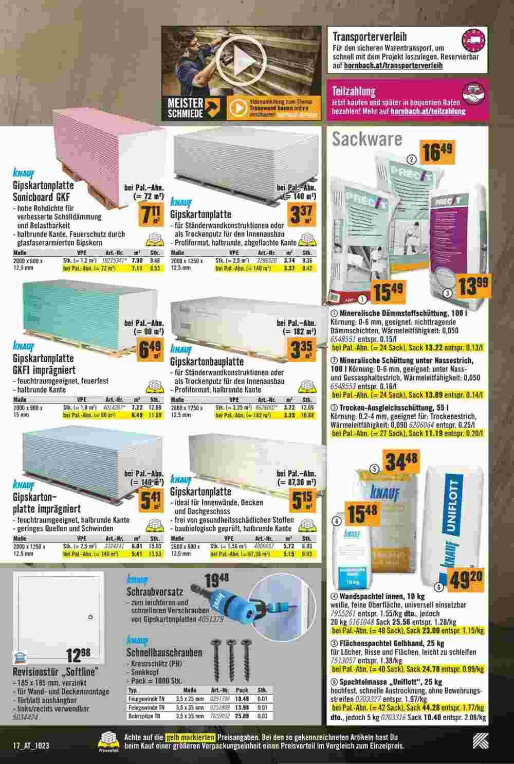 Hornbach Flugblatt (ab 02.10.2023) - Angebote und Prospekt - Seite 17