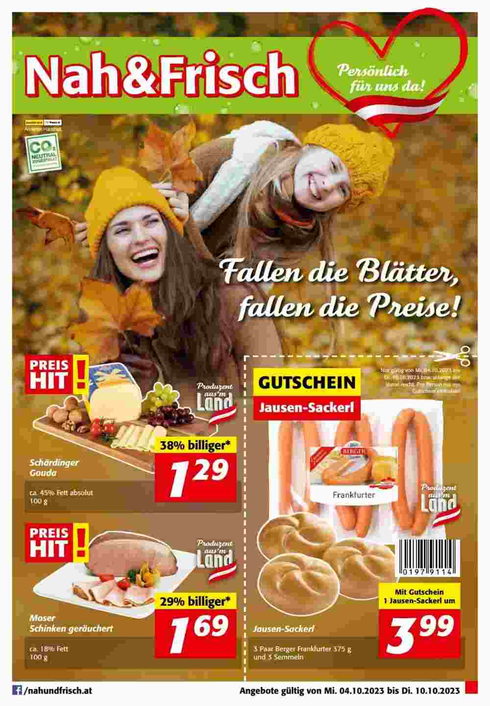 Nah&Frisch Flugblatt (ab 04.10.2023) - Angebote und Prospekt - Seite 1
