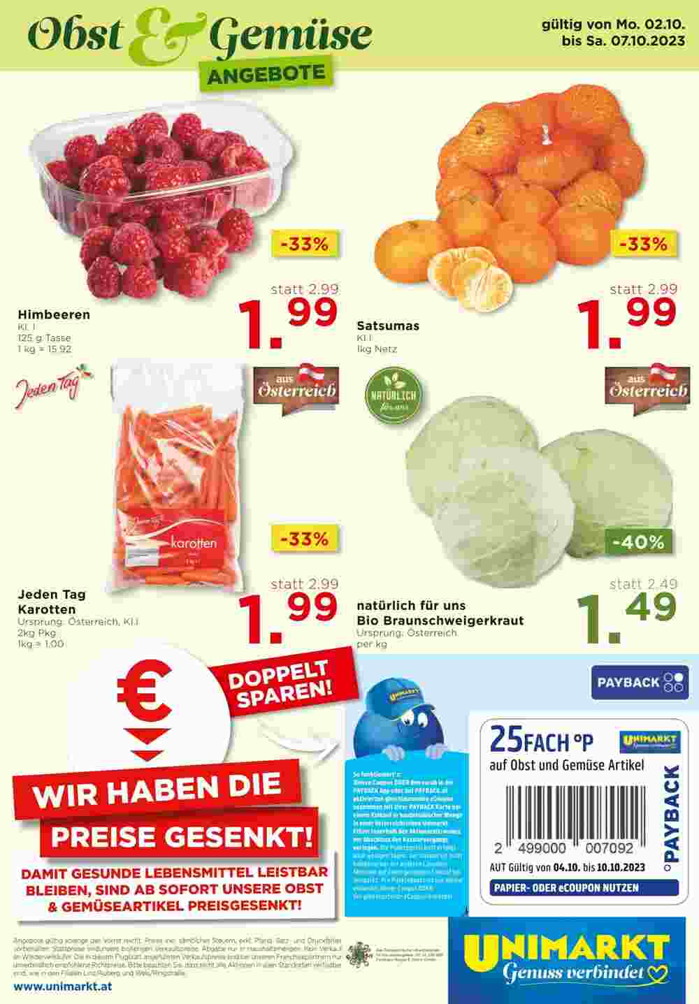 Unimarkt Flugblatt (ab 04.10.2023) - Angebote und Prospekt - Seite 16