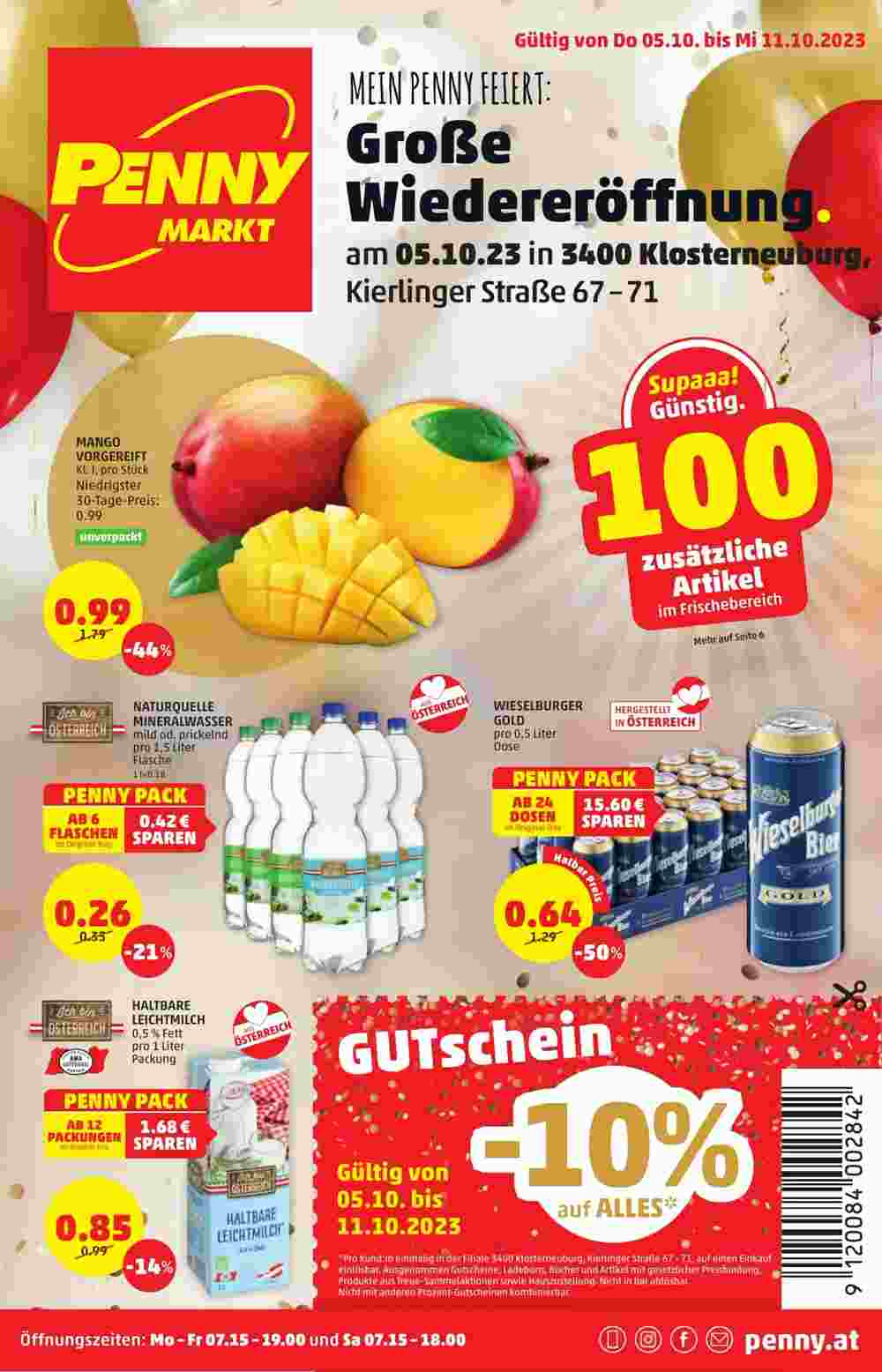 PENNY Flugblatt (ab 05.10.2023) - Angebote und Prospekt - Seite 1