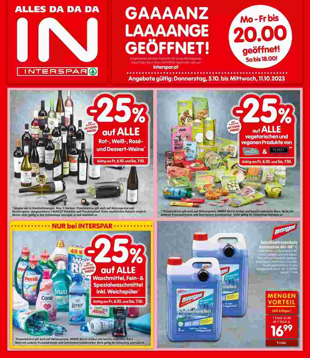 Interspar Flugblatt (ab 05.10.2023) - Angebote und Prospekt - Seite 1