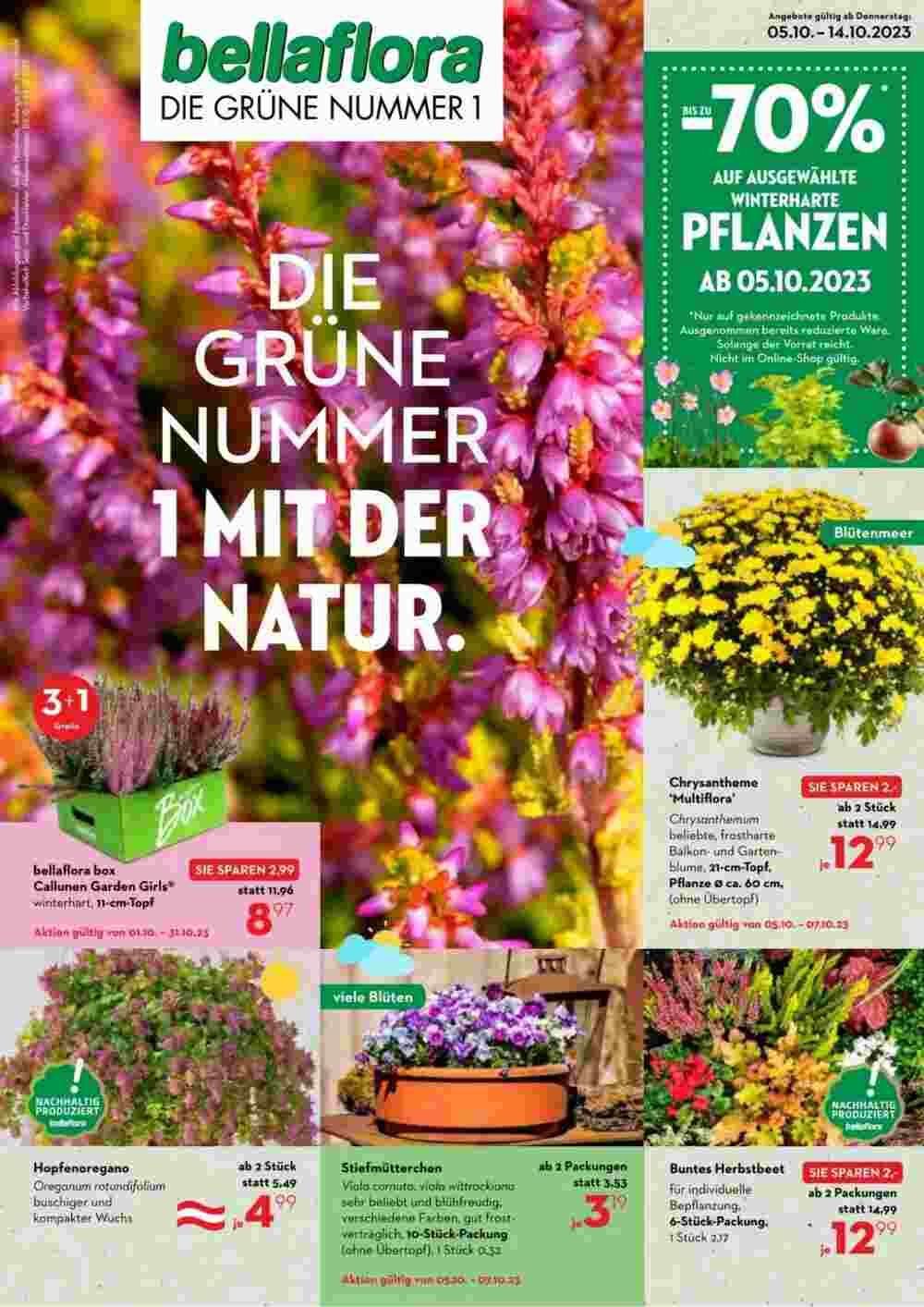 Bellaflora Flugblatt (ab 05.10.2023) - Angebote und Prospekt - Seite 1