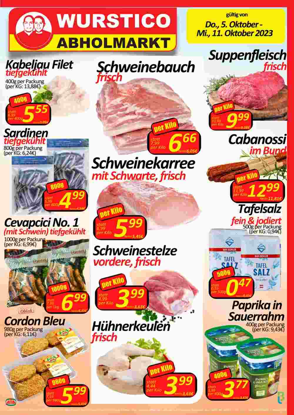 Wurstico Flugblatt (ab 05.10.2023) - Angebote und Prospekt - Seite 1
