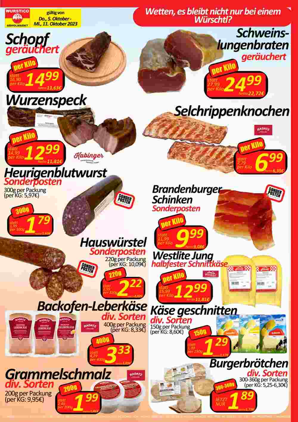 Wurstico Flugblatt (ab 05.10.2023) - Angebote und Prospekt - Seite 3