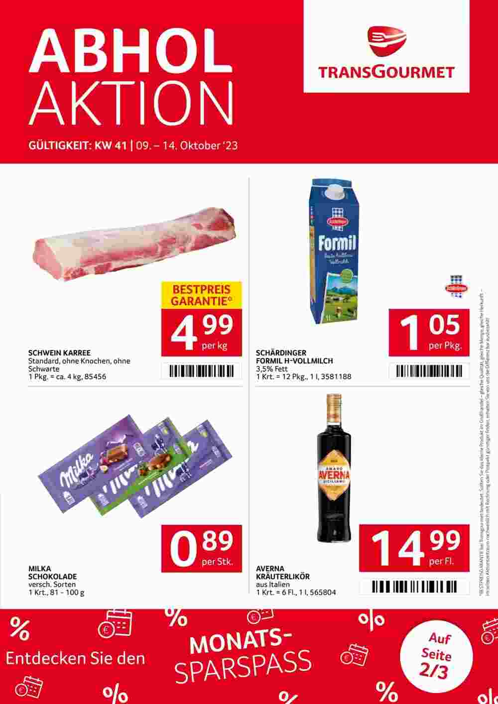 Transgourmet Flugblatt (ab 09.10.2023) - Angebote und Prospekt - Seite 1