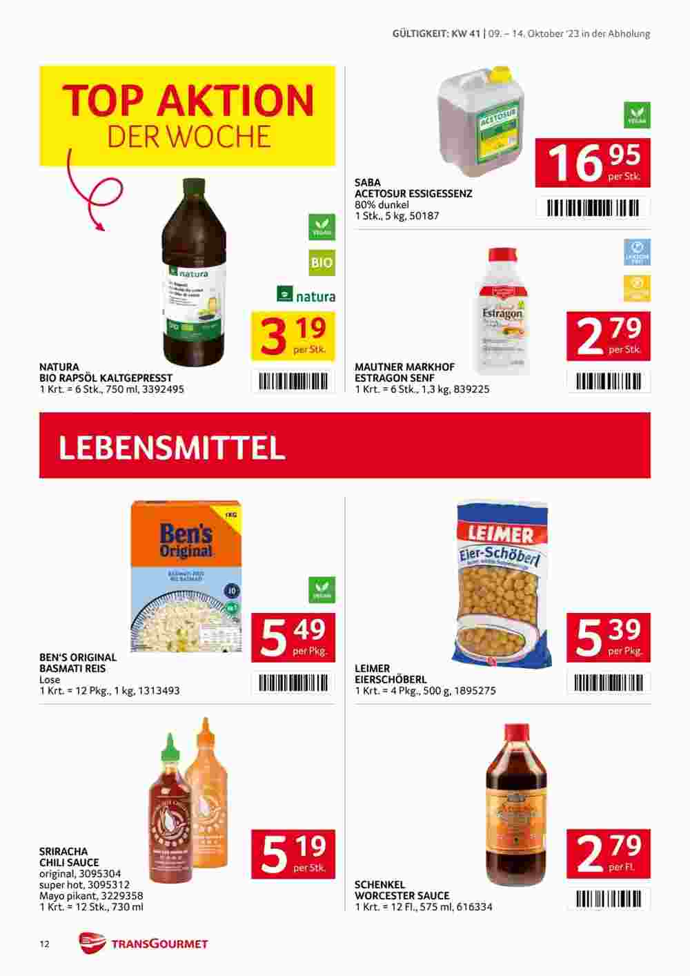 Transgourmet Flugblatt (ab 09.10.2023) - Angebote und Prospekt - Seite 12