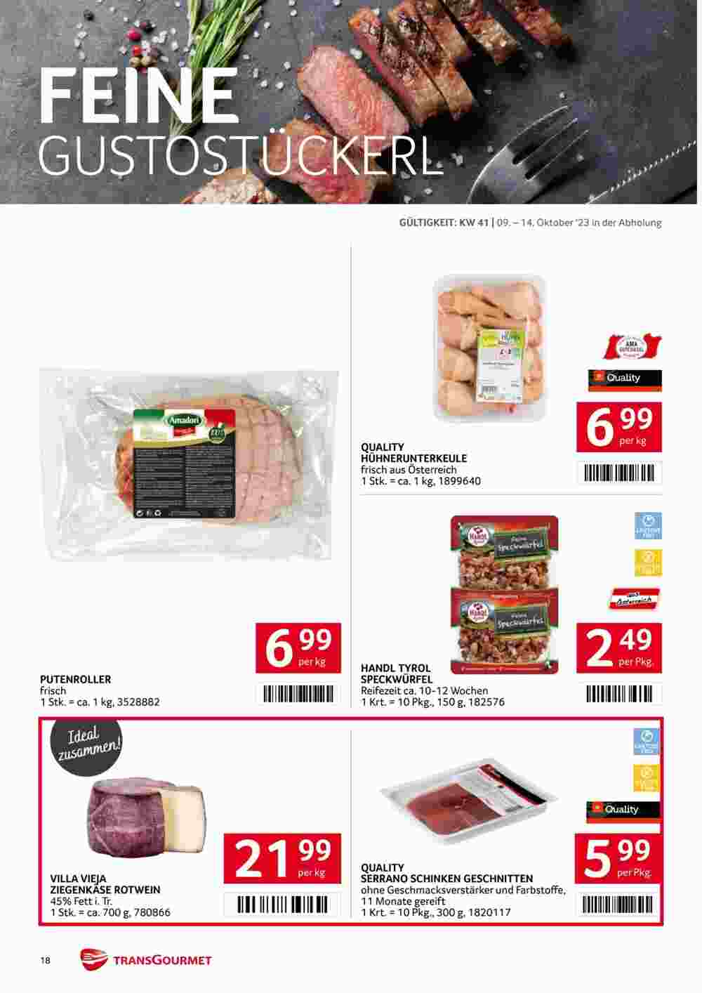 Transgourmet Flugblatt (ab 09.10.2023) - Angebote und Prospekt - Seite 18