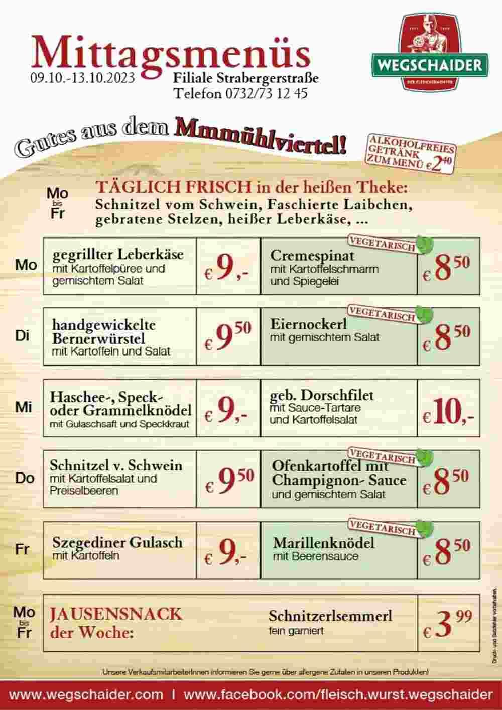 Wegschaider Flugblatt (ab 09.10.2023) - Angebote und Prospekt - Seite 9