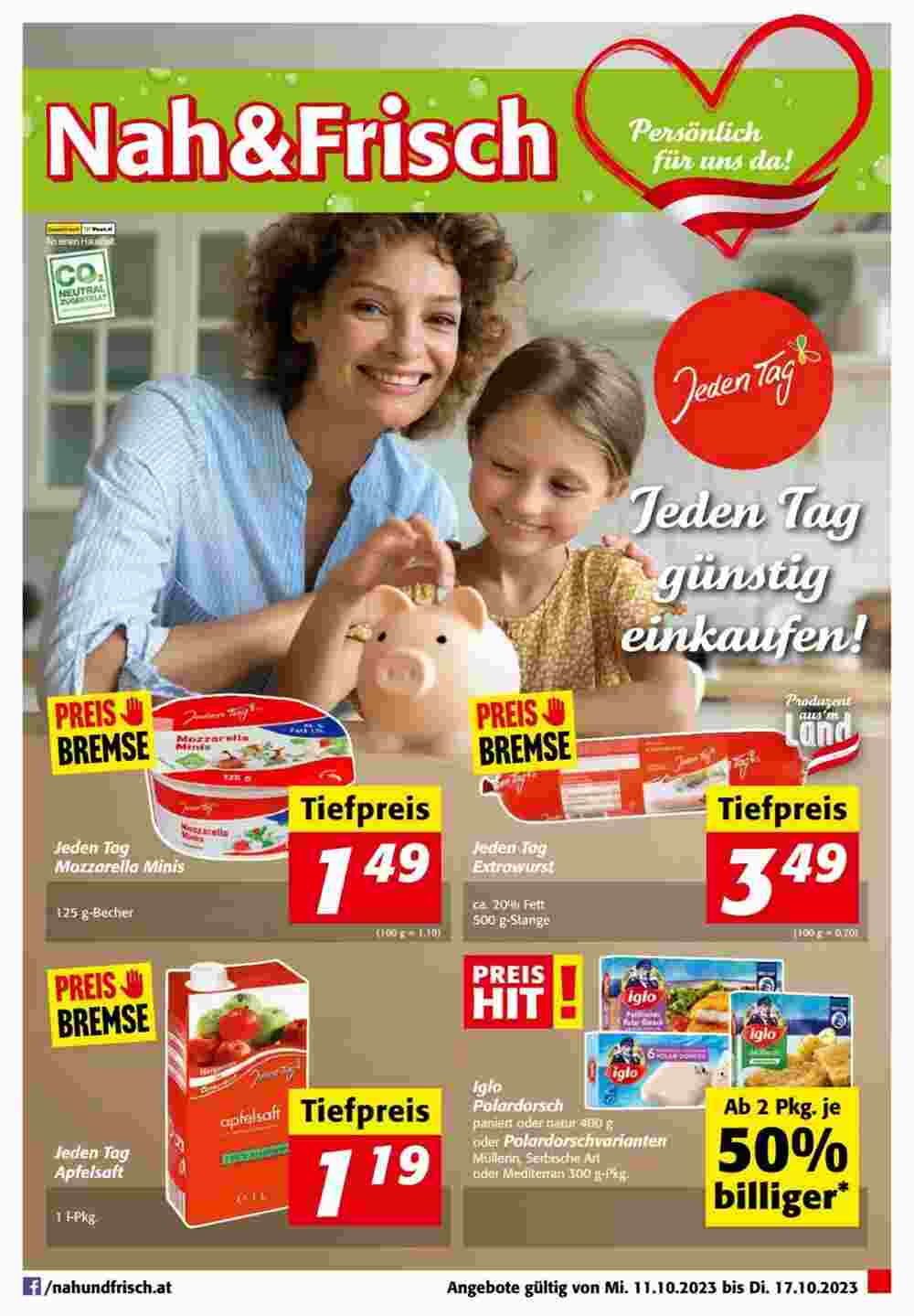 Nah&Frisch Flugblatt (ab 11.10.2023) - Angebote und Prospekt - Seite 1