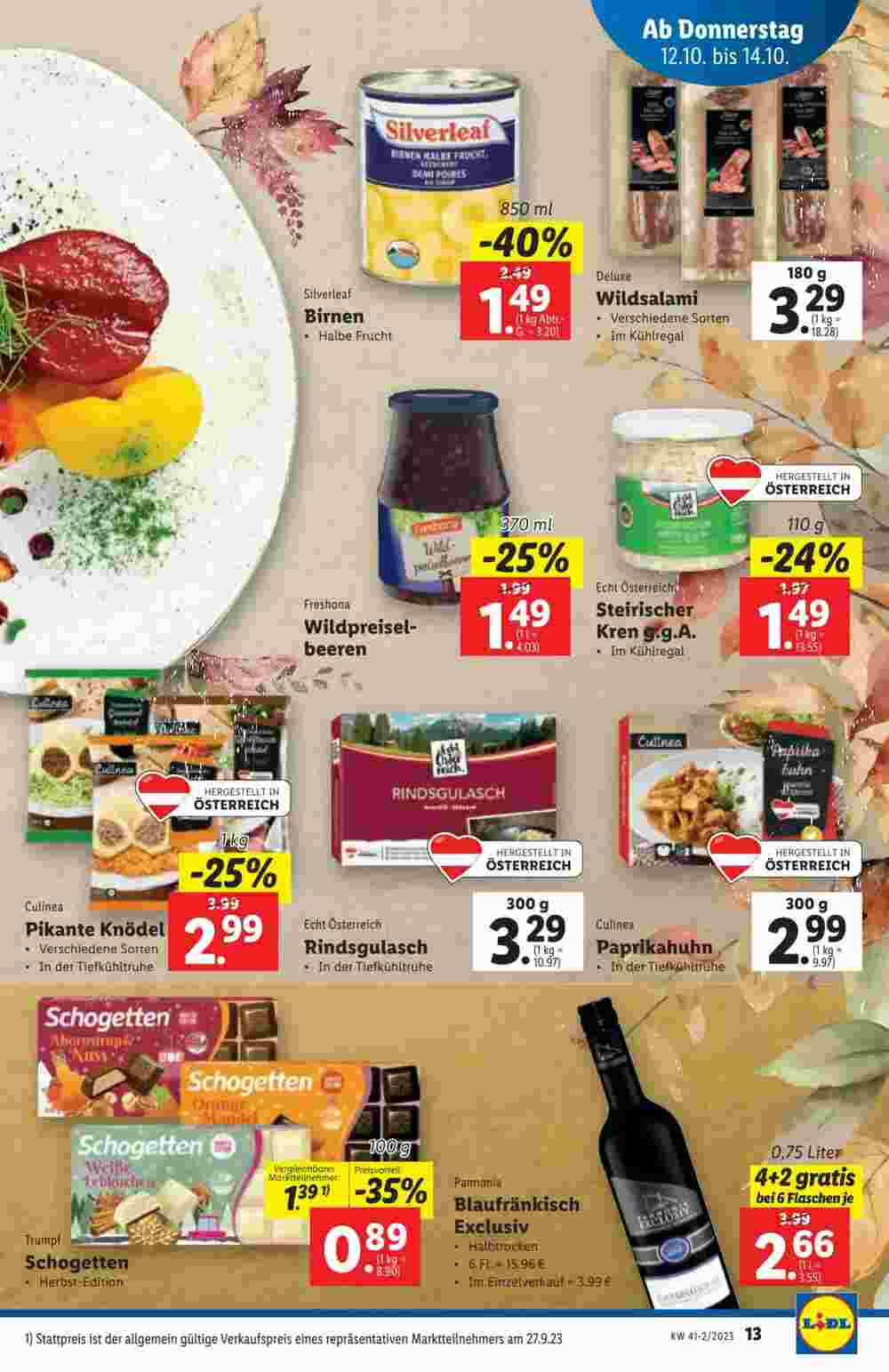 Lidl Flugblatt (ab 11.10.2023) - Angebote und Prospekt - Seite 13