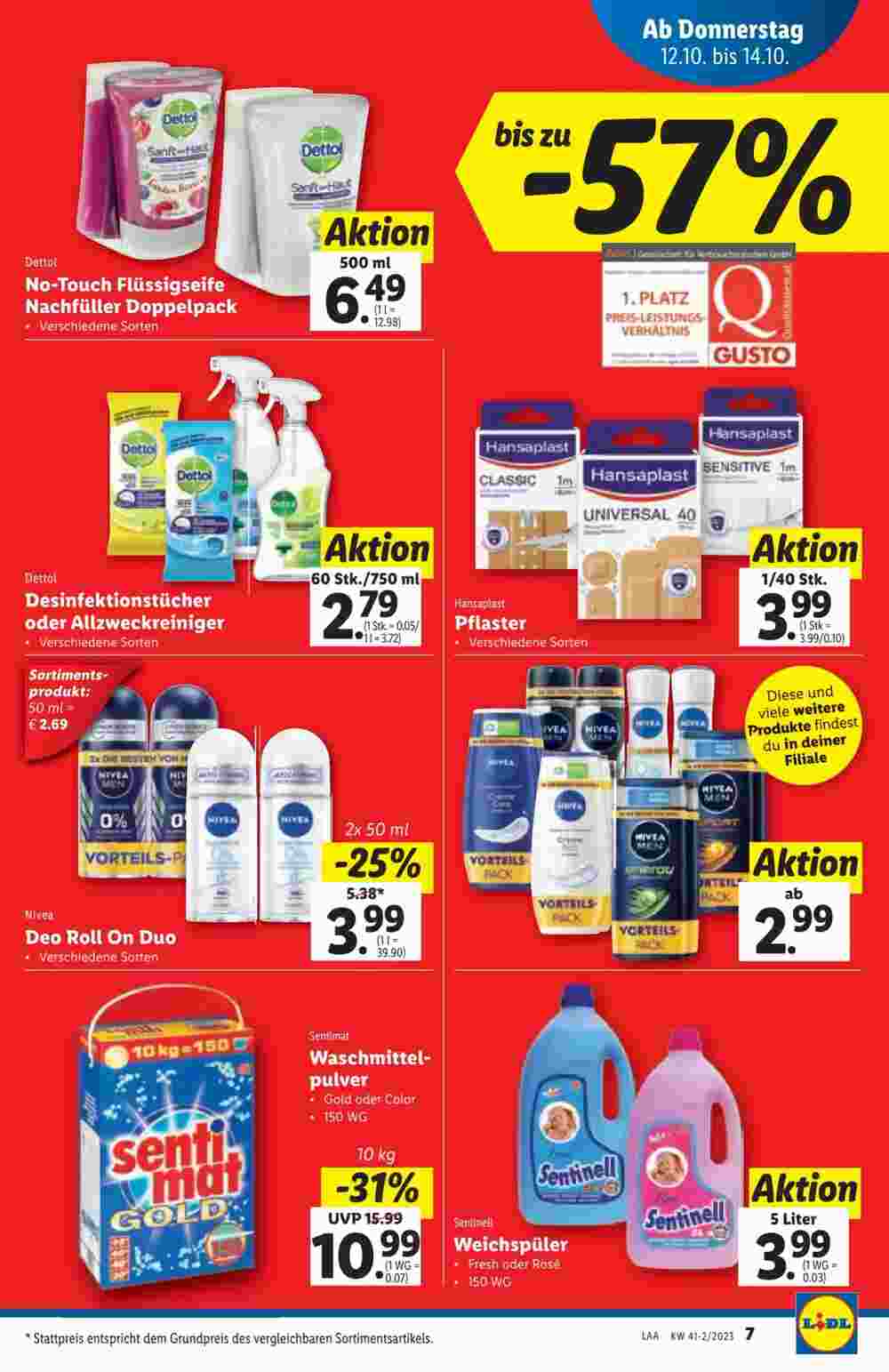 Lidl Flugblatt (ab 11.10.2023) - Angebote und Prospekt - Seite 7