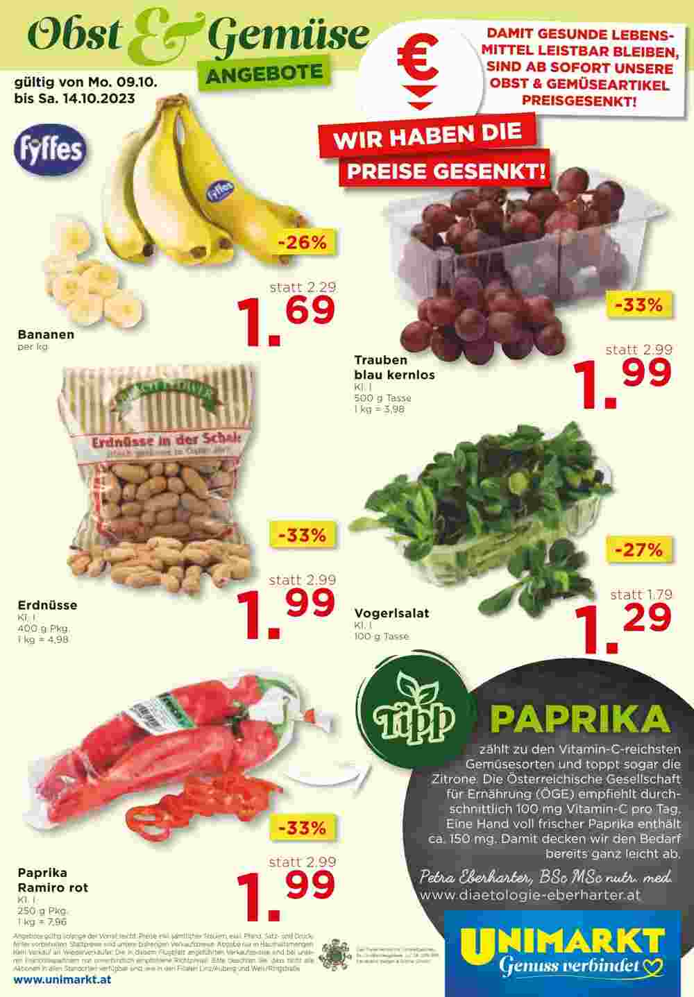 Unimarkt Flugblatt (ab 11.10.2023) - Angebote und Prospekt - Seite 16