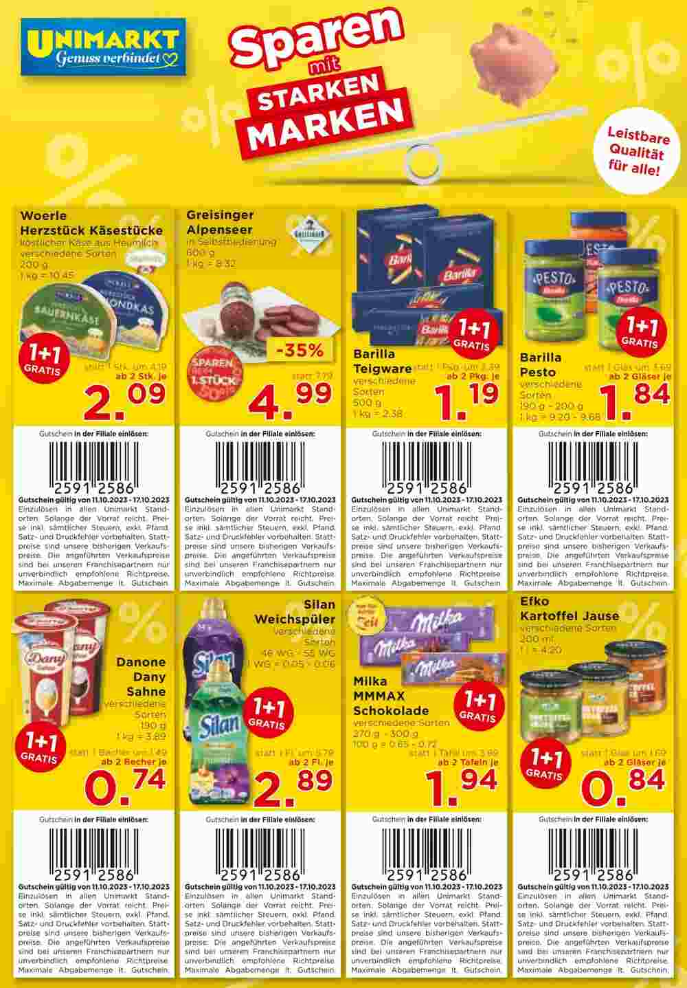 Unimarkt Flugblatt (ab 11.10.2023) - Angebote und Prospekt - Seite 3