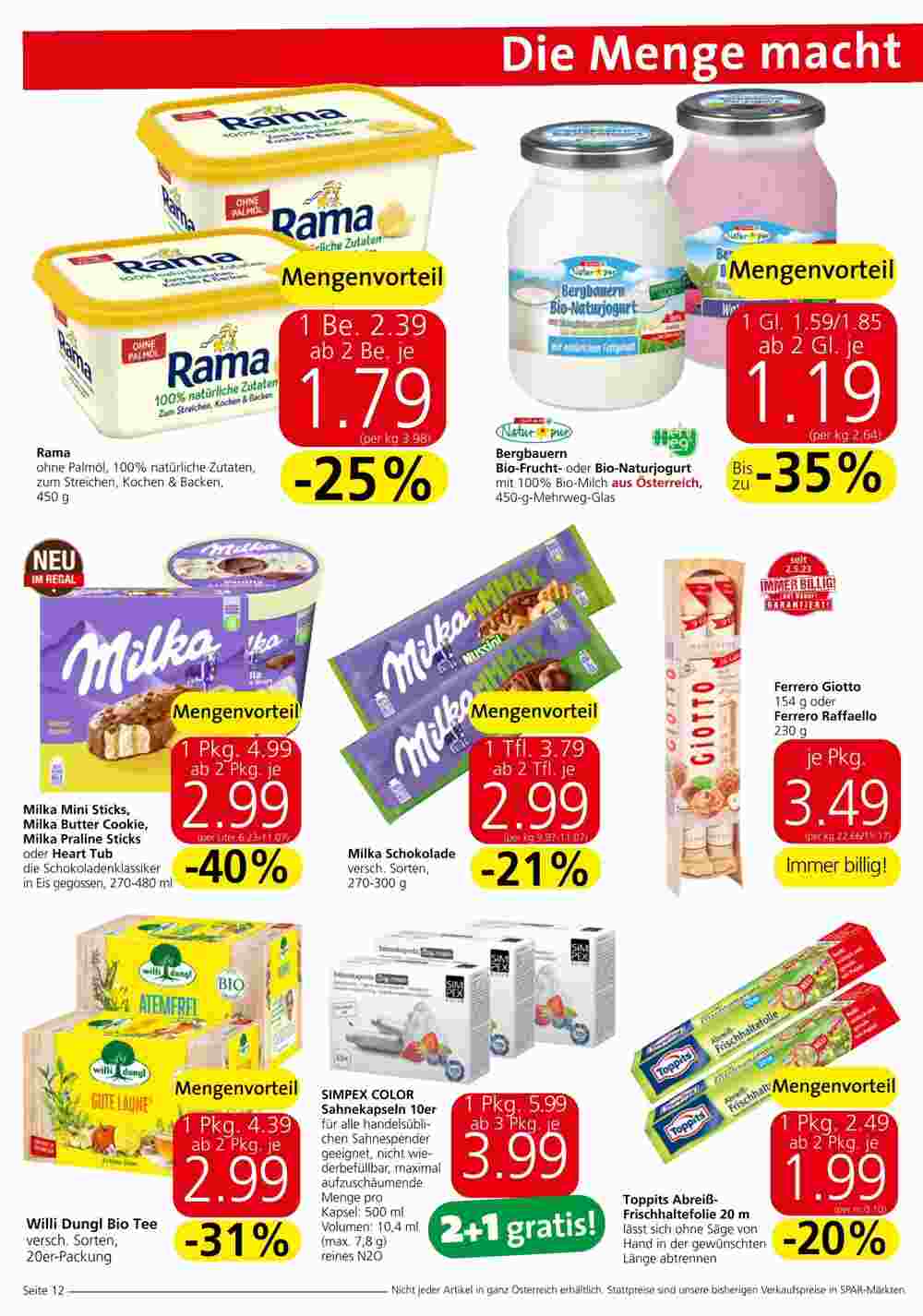 Spar Flugblatt (ab 12.10.2023) - Angebote und Prospekt - Seite 12