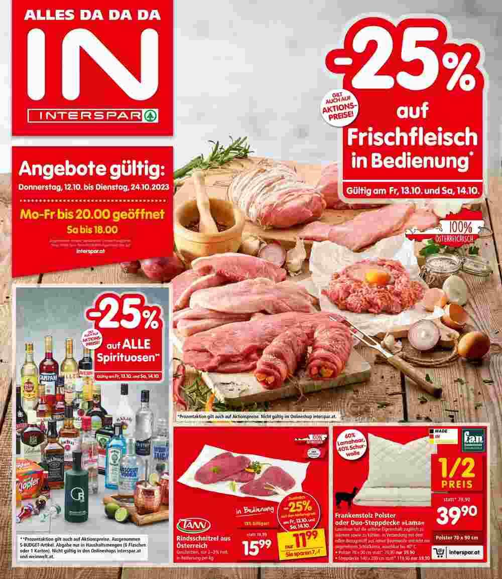 Interspar Flugblatt (ab 12.10.2023) - Angebote und Prospekt - Seite 1