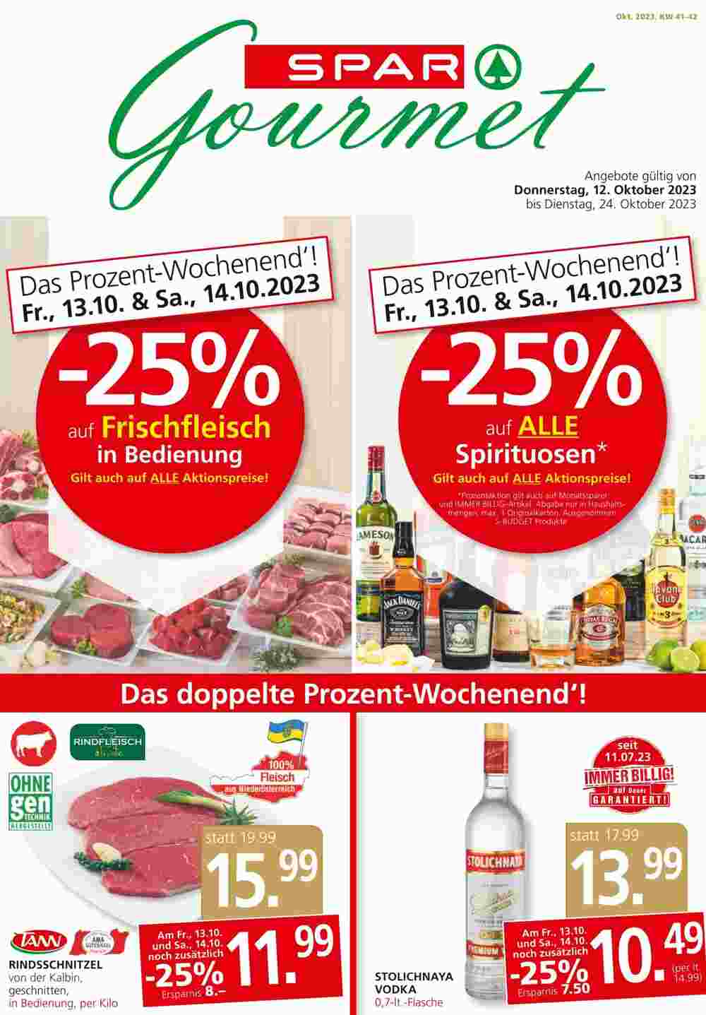 SPAR Gourmet Flugblatt (ab 12.10.2023) - Angebote und Prospekt - Seite 1