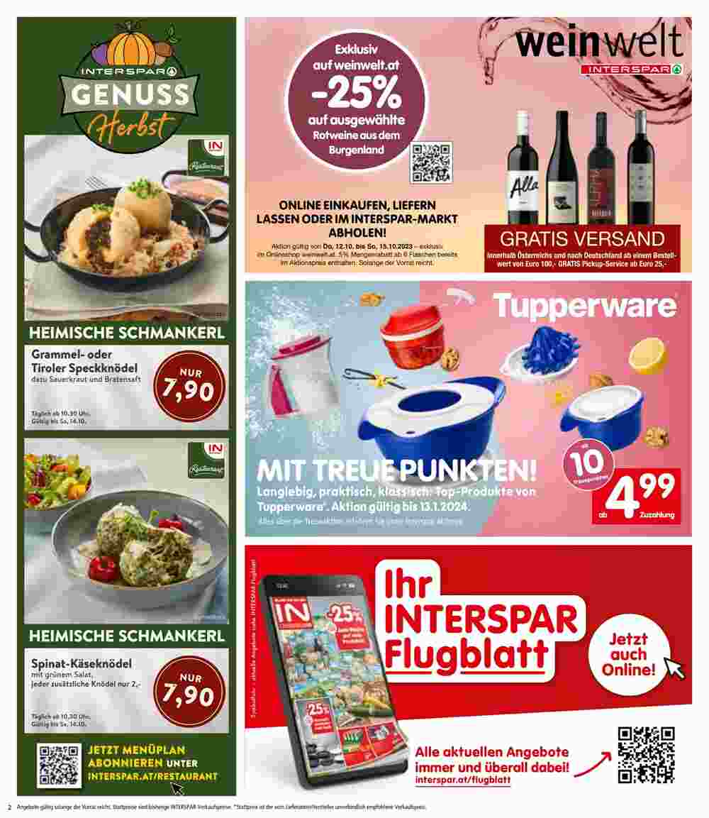 Weinwelt Interspar Flugblatt (ab 12.10.2023) - Angebote und Prospekt - Seite 2