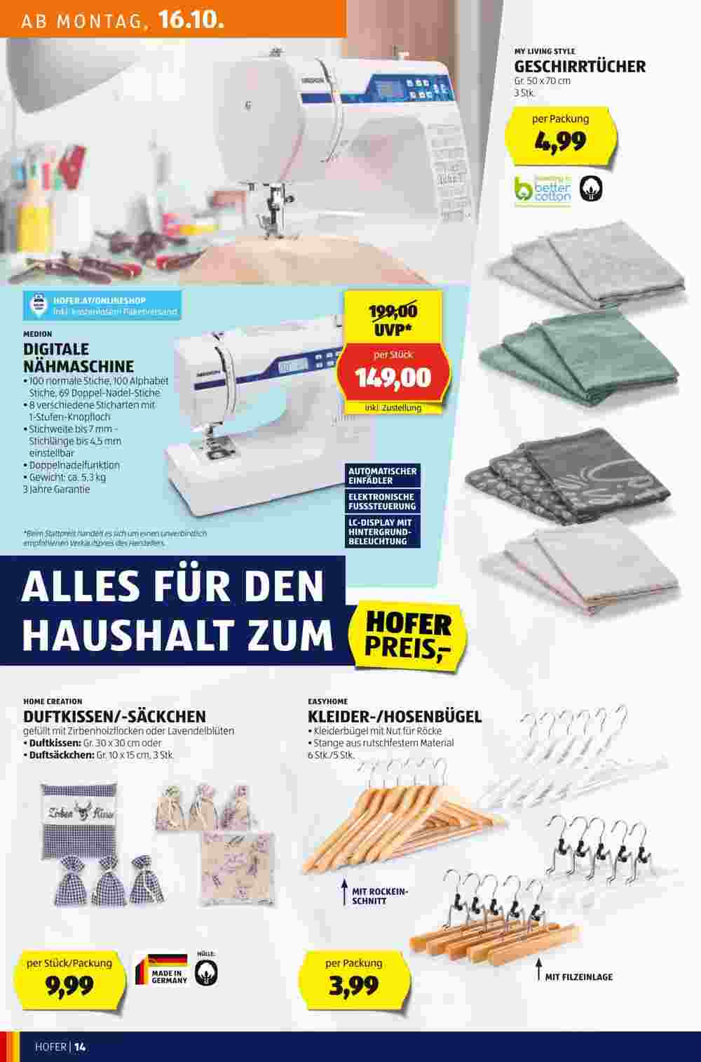 Hofer Flugblatt (ab 13.10.2023) - Angebote und Prospekt - Seite 16