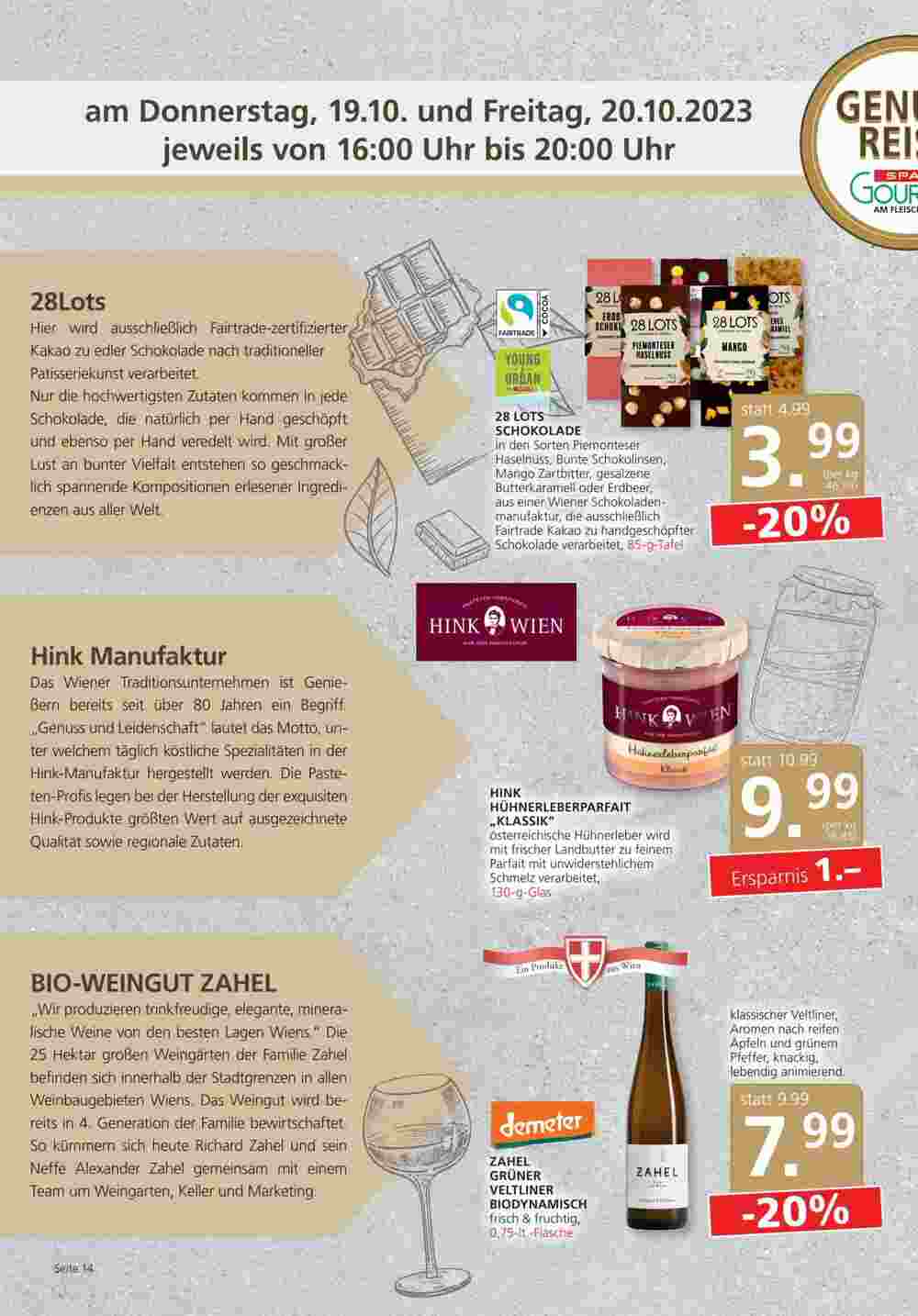 SPAR Gourmet Flugblatt (ab 18.10.2023) - Angebote und Prospekt - Seite 14