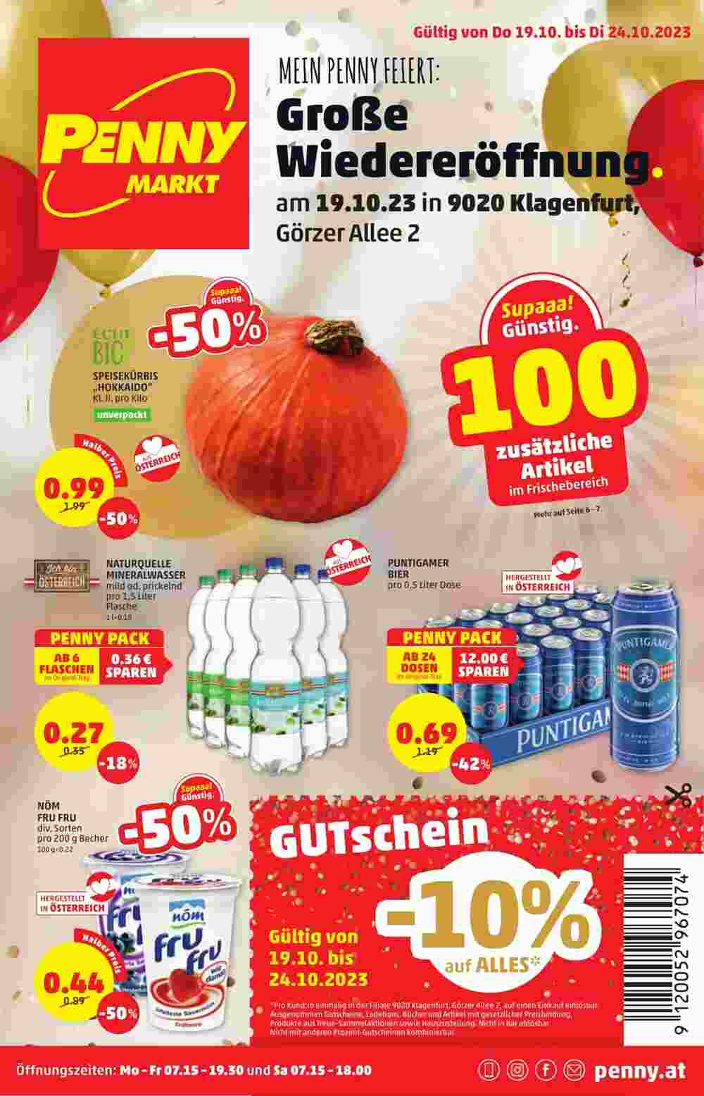 PENNY Flugblatt (ab 19.10.2023) - Angebote und Prospekt - Seite 1