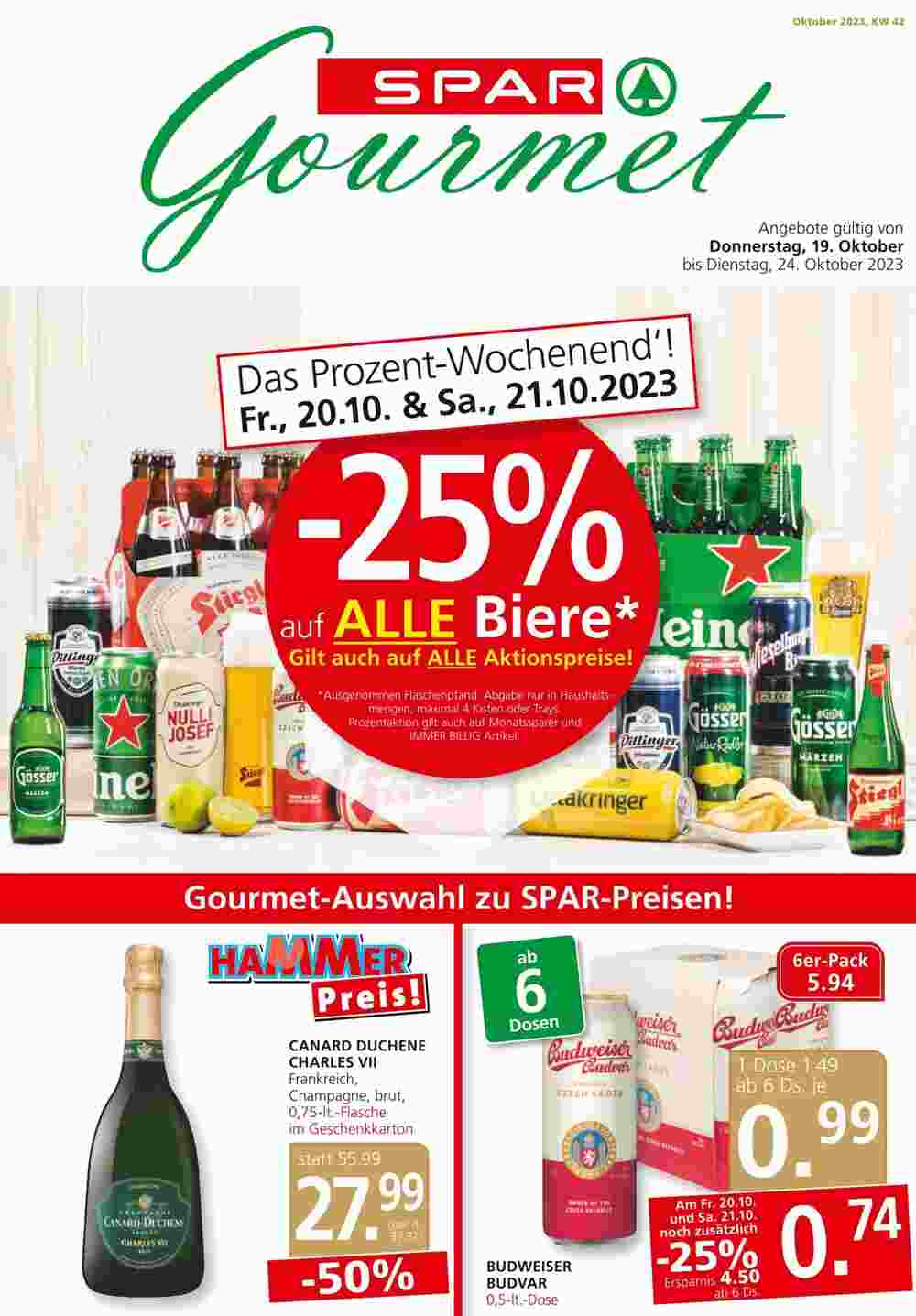 SPAR Gourmet Flugblatt (ab 19.10.2023) - Angebote und Prospekt - Seite 1